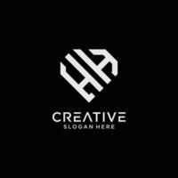 Créatif style hh lettre logo conception modèle avec diamant forme icône vecteur