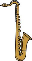 saxophone monogramme vecteur fichier