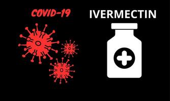 l'ivermectine pilules dans rx bouteille vecteur illustration