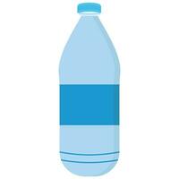Plastique l'eau bouteille. vecteur plat icône