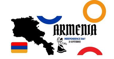 Arménie indépendance journée affiche vecteur illustration