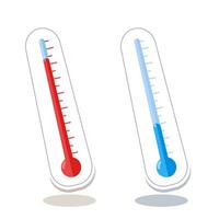 thermomètres. chaleur et du froid temps vecteur illustration.