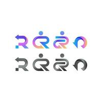 une ensemble de logo monogrammes formant le lettre r. vecteur