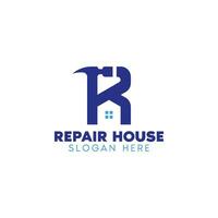 maison rénovation, réparation et bâtiment logo vecteur conception
