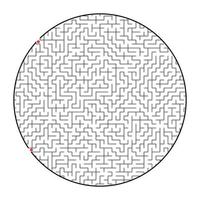 labyrinthe rond difficile. jeu pour enfants et adultes. casse-tête pour les enfants. énigme du labyrinthe. illustration vectorielle plane isolée sur fond blanc.