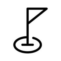 le golf cours icône vecteur symbole conception illustration