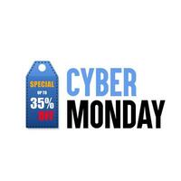 cyber Lundi vente. spécial offre vecteur conception pour promotion, affiche, arrière-plan, bannière. caractères