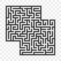 labyrinthe carré abstrait. jeu pour les enfants. puzzle pour children.labyrinth énigme. illustration vectorielle plane isolée sur fond transparent. avec place pour votre image. vecteur