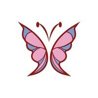 papillon main tiré logo, spa beauté logo conception concept modèle vecteur