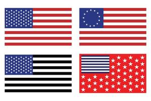 drapeau de le uni États de Amérique, américain drapeau Photos vecteur illustration.