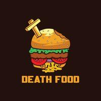 décès nourriture Roi Burger vecteur