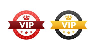 VIP matelassé, badges ou Mots clés. très important personne. luxe logo. vecteur Stock illustration.