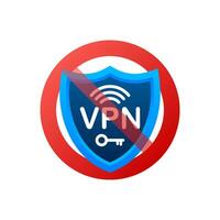 non VPN. mouvement graphique ensemble. sécurité l'Internet technologie. numérique La technologie Les données protection 4k vecteur