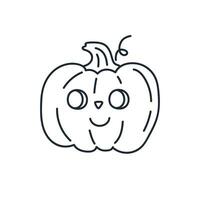 mignonne citrouille griffonnage. vecteur illustration. content Halloween.