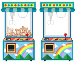 Machine de jeux d&#39;arcade avec des poupées vecteur
