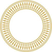 vecteur d'or rond égyptien frontière. cercle ornement de ancien Afrique. modèle de lotus fleurs et Soleil