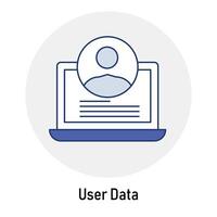 utilisateur Les données icône, GDPR conformité symbole, individuel Les données contrôle, utilisateur Les données confidentialité, Les données intimité contrôle. vecteur modifiable accident vasculaire cérébral icône.