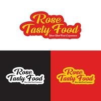 nourriture restaurant étiquette logo conception vecteur