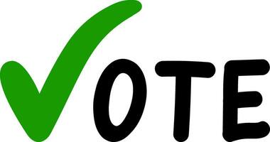 vote symboles mains conception. élections Icônes modèle.vert vérifier Des marques vecteur