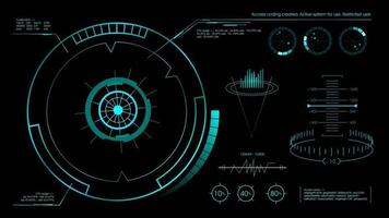 interface utilisateur futuriste hud noir. illustration vectorielle. vecteur