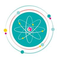 atome vecteur illustration graphique icône symbole