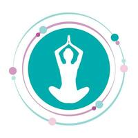 yoga lotus pose vecteur illustration graphique icône symbole