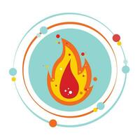 Feu flamme vecteur illustration graphique icône symbole
