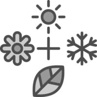 saisons vecteur icône conception
