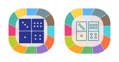 icône de vecteur de jeu de domino