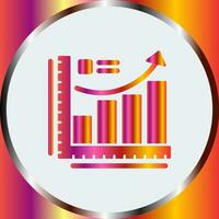 icône de vecteur de courbe de croissance
