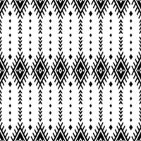abstrait géométrique sans couture ethnique modèle avec Oriental tribal motif. originaire de motif conception pour textile. noir et blanche. vecteur