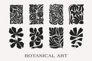 abstrait sensationnel floral affiche y2k. moderne branché minimaliste style. main tiré pour fond d'écran, mur décor, tissu, carte postale, couverture, modèle, bannière. vecteur