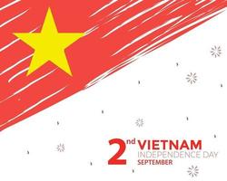 modèle de voeux pour la fête de l'indépendance du vietnam vecteur