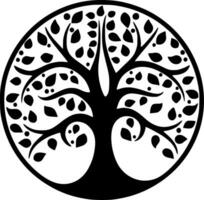 arbre - minimaliste et plat logo - vecteur illustration