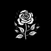 des roses, noir et blanc vecteur illustration