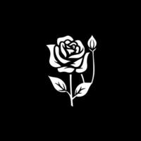 des roses - noir et blanc isolé icône - vecteur illustration