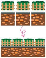 Illustration de clôture différente vecteur