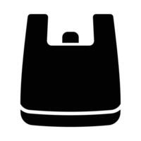 Plastique sac vecteur glyphe icône pour personnel et commercial utiliser.