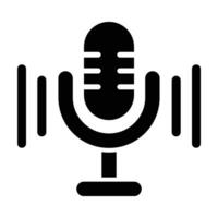 voix enregistreur vecteur glyphe icône pour personnel et commercial utiliser.