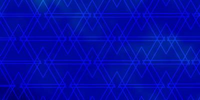 toile de fond de vecteur bleu clair avec des lignes, des triangles.