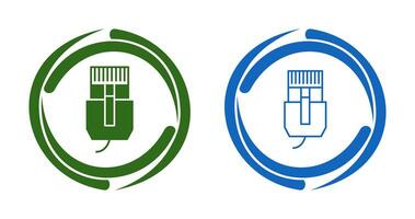 icône de vecteur de câble internet unique