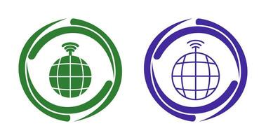 icône de vecteur de signaux mondiaux