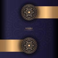 fond de conception de mandala ornemental de luxe avec goldencolor vecteur