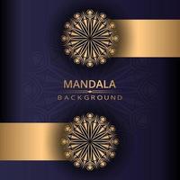 fond de conception de mandala ornemental de luxe avec goldencolor vecteur