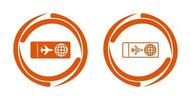 icône de vecteur de billets d'avion