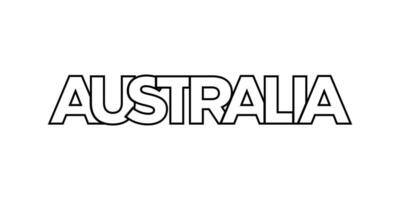 Australie emblème. le conception Caractéristiques une géométrique style, vecteur illustration avec audacieux typographie dans une moderne Police de caractère. le graphique slogan caractères.