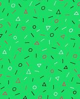 une vert Contexte avec une modèle de Triangles et cercles vecteur