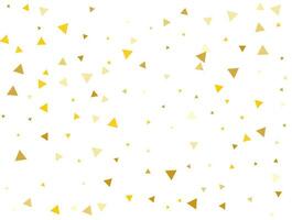 d'or triangulaire confettis. vecteur illustration