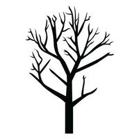 noir terrifiant Halloween arbre vecteur icône - effrayant hanté arbre illustration