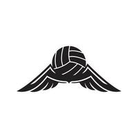 volley-ball logo icône conception vecteur illustration